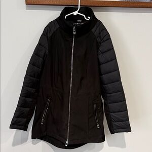 Calvin Klein Black Puffer Sleeve Jacket